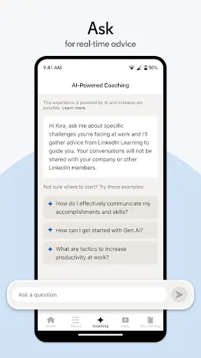 LinkedIn Learning, Learning AI App - AI Companion